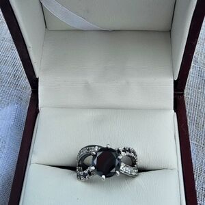 BLACK DIAMOND 2.5CT ROUND BLACK DIAMOND RING